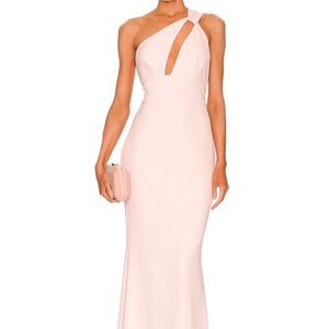 Katie May One-Shoulder Blush Dress